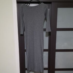 Uniqlo Long Sleeve Gray Dress